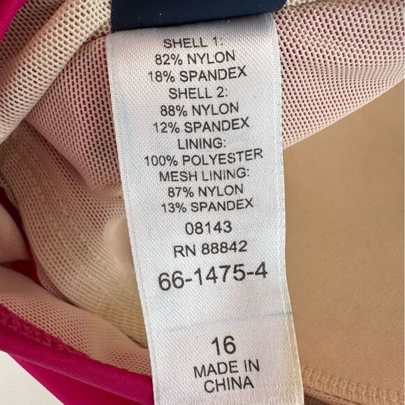 Swimsuits For All Hot Pink Magenta One Piece Bathing Suit Women’s 16 - Picture 8 of 8